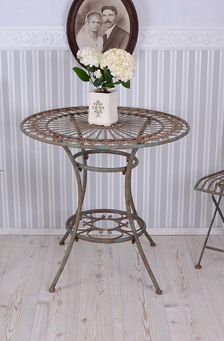 Palazzo Int Gartentisch Eisen Eisentisch Shabby Chic Tisch Garten Romantik Amazon De Kuche Haushalt