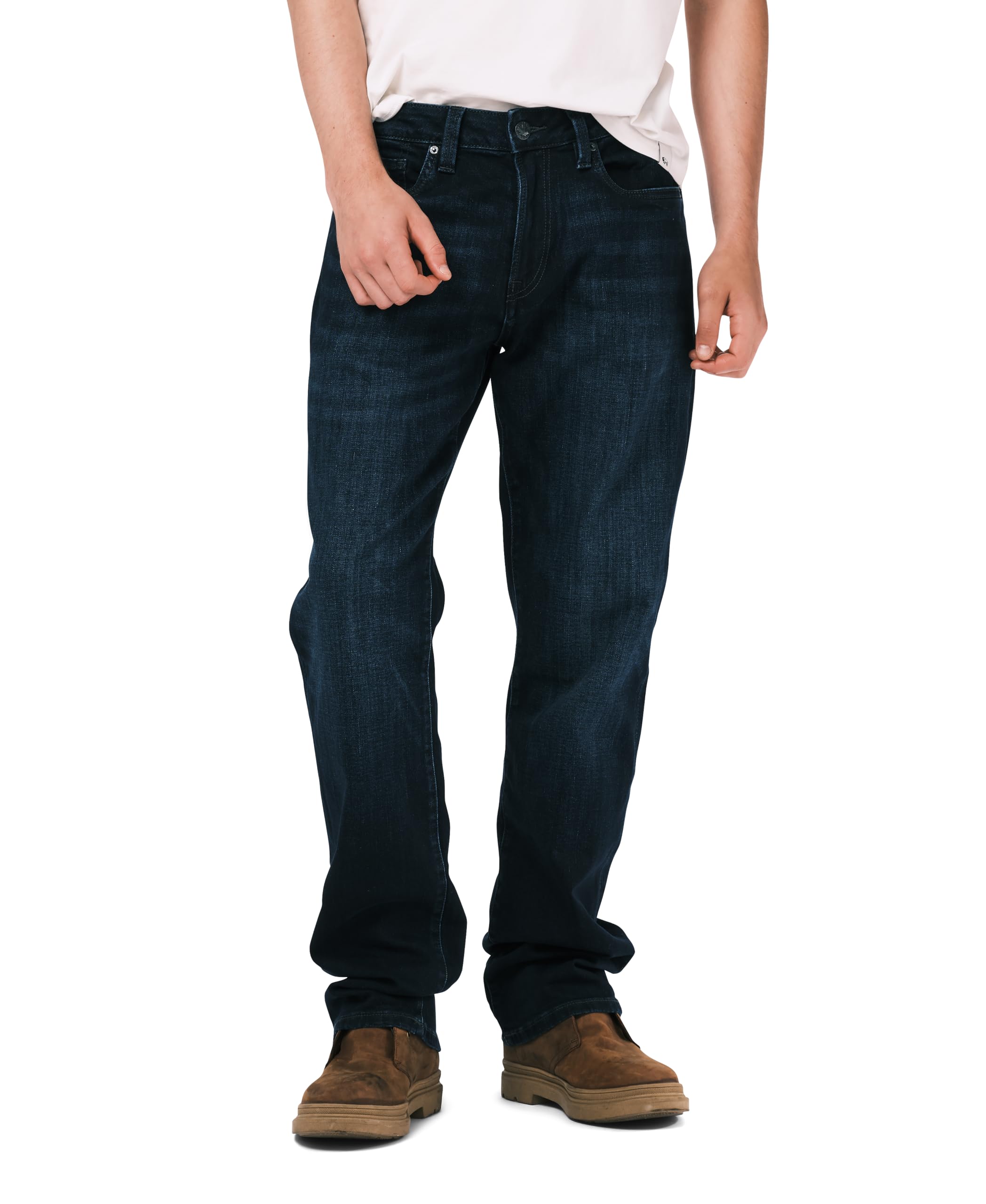Buffalo David Bitton Men’s Relaxed Straight Driven Jeans, Authentic and Deep Indigo, 29 32