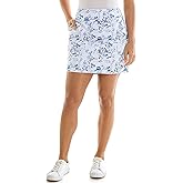 Zac & Rachel Women's New Millennium Pull-On Skort, Bright White/Blue Multi, 16