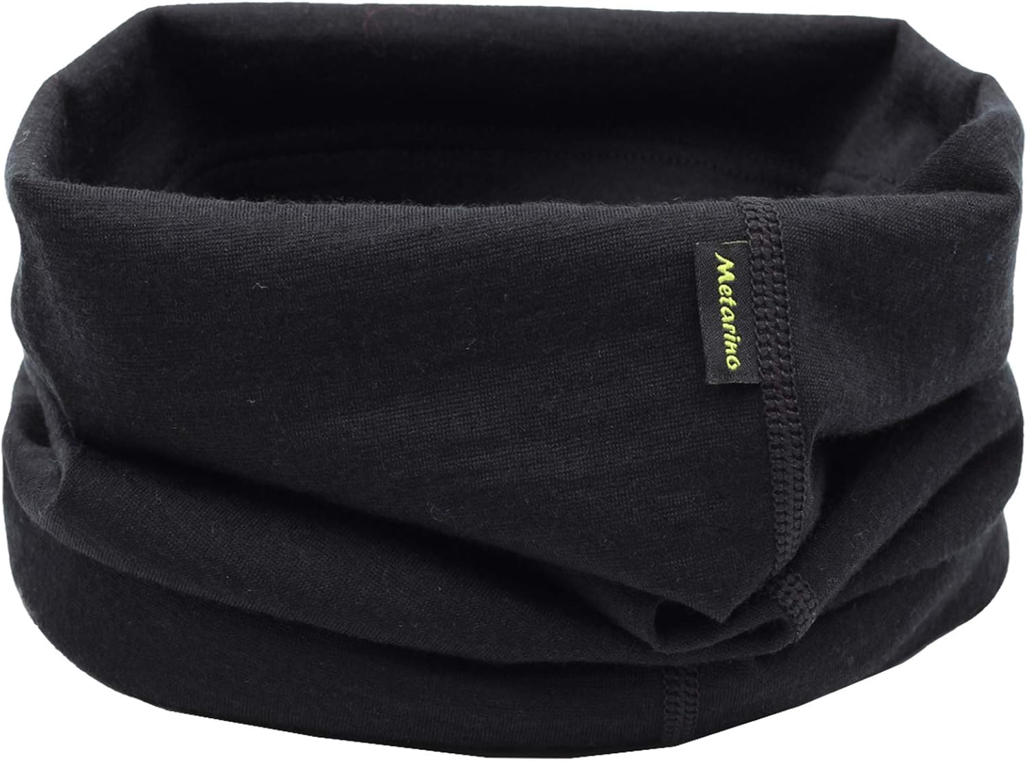 Metarino Merino Wool Neck Gaiter, BLACK, one size at Amazon Women’s