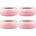 Maymom Replacement Baby Bottle Nipple Rings for Philips Avent Bottle, Compatible Screw Ring Collar for Avent Natural Plastic and Glass Bottles; Not for AntiColi Nipple, BPA-Free, Secure Latch, 4-Pack