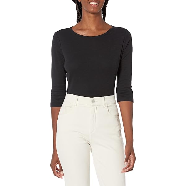 NIC+ZOE Women's 3/4 Sleeve Boat TEE, Bright Aquifer at