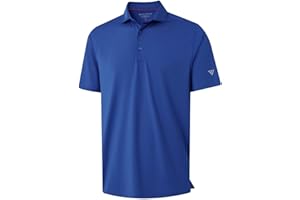 M MAELREG Short and Long Sleeve Polo Shirts for Men Dry Fit Performance Moisture Wicking Sport Pin Striped Mens Golf Shirts