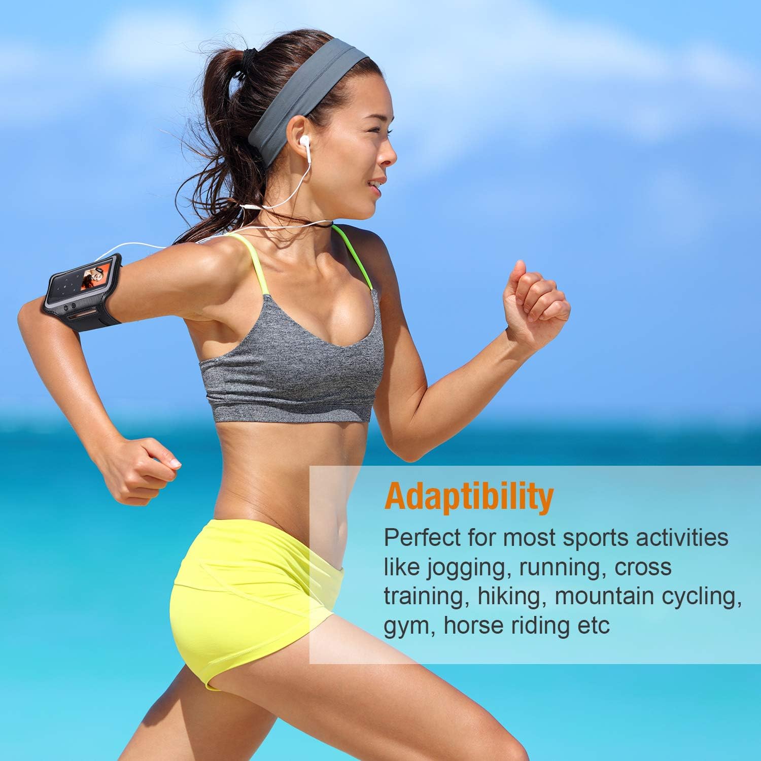 Adjustable Sport Armband for BERENNIS MP3 Player Only， Hands-Free for Running, Black，1 Pack(Compatible with BERENNIS MP3 Player ONLY!)!: Home Audio & Theater