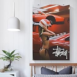 Stussy Car Poster Aesthetic Racer Woman Driver