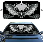 Bat Forest Dark Night Car Windshield Sunshades Black and White Heatshield Front Window Sun Shade Windshield Blocks UV Rays Sun Visor Protector for Sedan Truck SUV Accessories 59