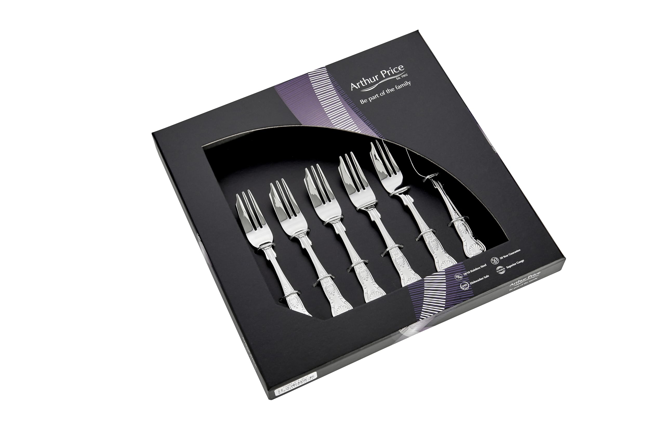 Arthur Price Classic Kings Set of 6 Pastry Forks