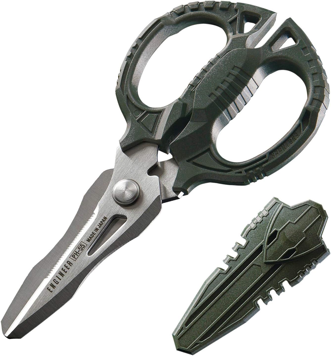 Amazon エンジニア 鉄腕ハサミgt キャップ付 刃渡り56 Ph 55 ケーブルカッター