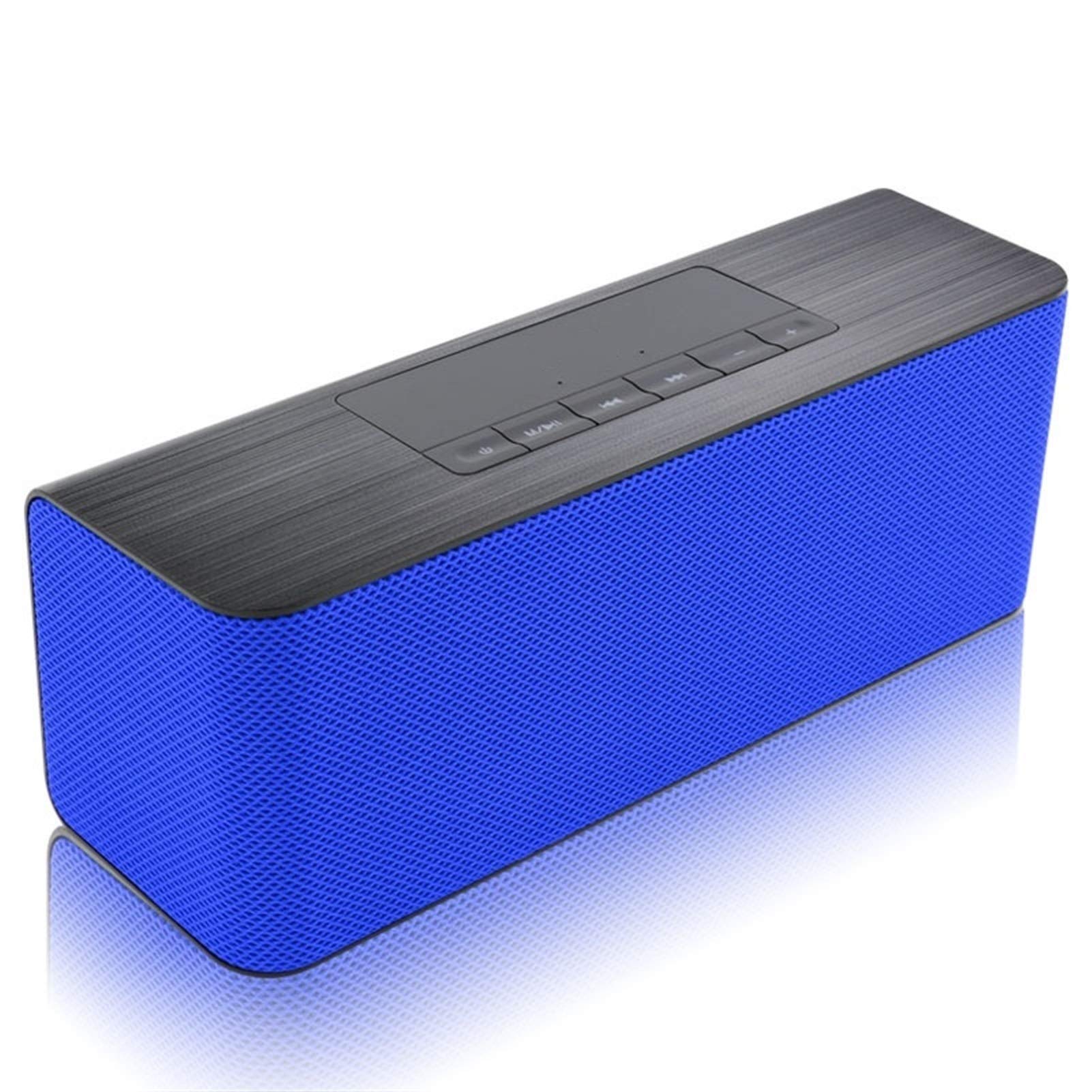 ZLDAN Speaker Portable Bluetooth Speaker Stereo Sound 10W System Music Subwoofer Column (Color : Blu