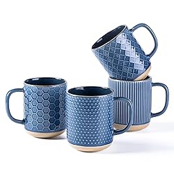 GBHOME Large Coffee Mugs Set of 4, 16oz Handmade