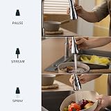 APPASO Kitchen Tap Sink Mixer with Pull Out Sprayer 360° Chrome 3 Modes view 5