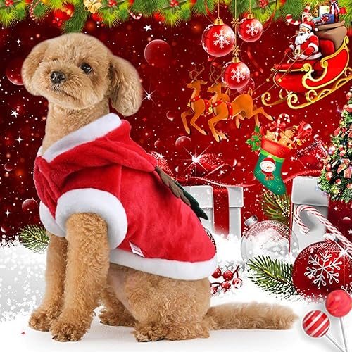Pet Dog Christmas Clothes Costume, Dog Clothes for Small Medium
