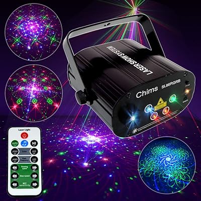 Buy Chims Dj Laser Lights Projector Red Green Laser With Led 80 Patterns Rgrb Color Decoration Lighting System For Family Party Dj Disco Bar Club Music Show Xmas Christmas 4 Lens Rgrb