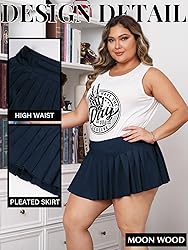 Women's Plus Size Micro Mini Pleated Skirts High