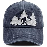 GzacDeope Bigfoot Hats for Men Women, Funny Adjustable Cotton Embroidered Sasquatch Baseball Cap