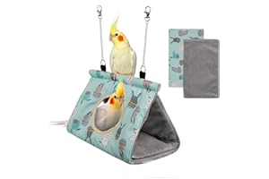 Zeinlenx Bird Nest House Parakeet Cage,Waterproof Hanging Hammock Budgie Toys Bed for Small Medium Cockatiel (M)