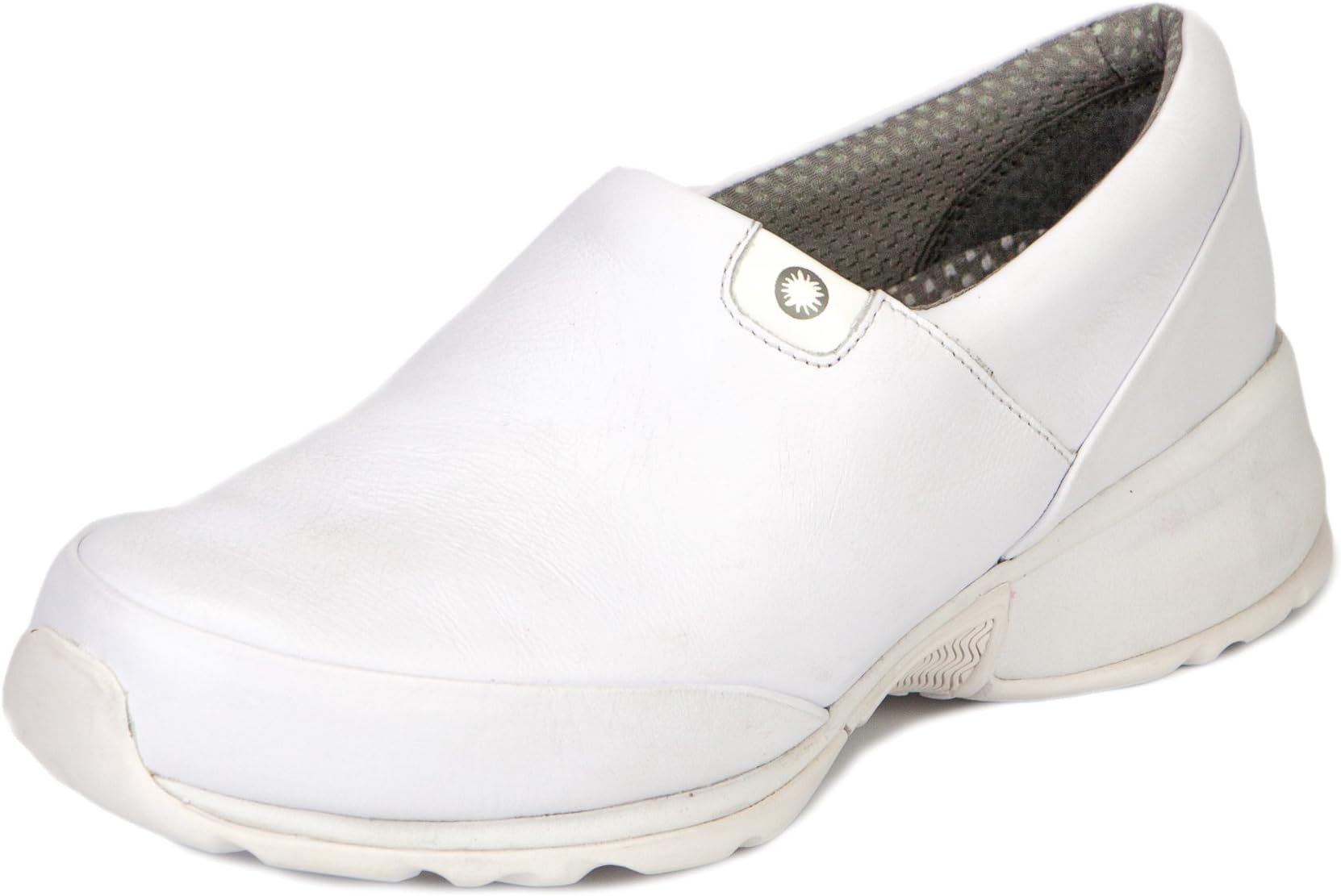 akesso Womens Helia Smooth Whiteout Leather Slip On Shoe, 9.5