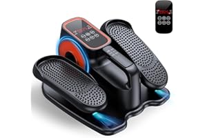 DUREXO Under Desk Elliptical, Leg Exerciser While Sitting for Seniors, Quiet Portable Electric Seated Pedal Exerciser with Remote Control and 12 Adjustable Speeds for Home Office