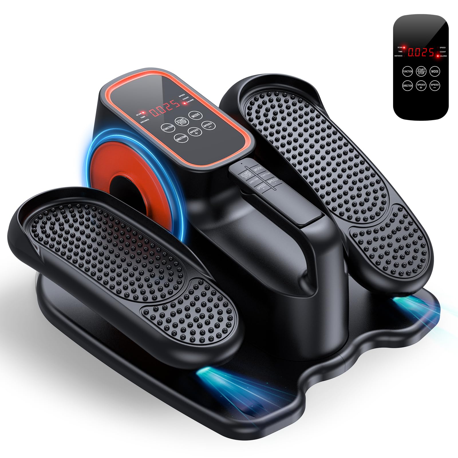 DUREXO Under Desk Elliptical, Leg Exerciser While Sitting for Seniors, Quiet Portable Electric Seated Pedal Exerciser with Remote Control and 12 Adjustable Speeds for Home Office Image