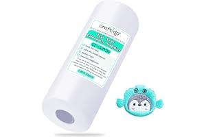 Craftido Tear Away Embroidery Stabilizer Backing 12" x 50 Yd/roll Compatible with Most Hoops 1.8oz Medium Weight for Machine Embroidery and Hand Sewing