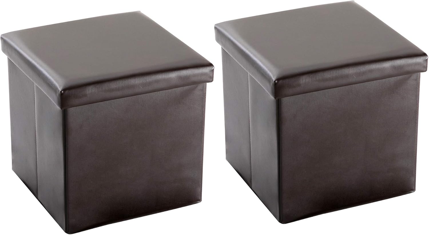 Best brown leather ottoman cube
