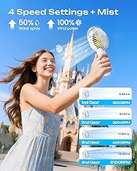 Otlonpe Handheld Misting Fan Portable, 4000mAh