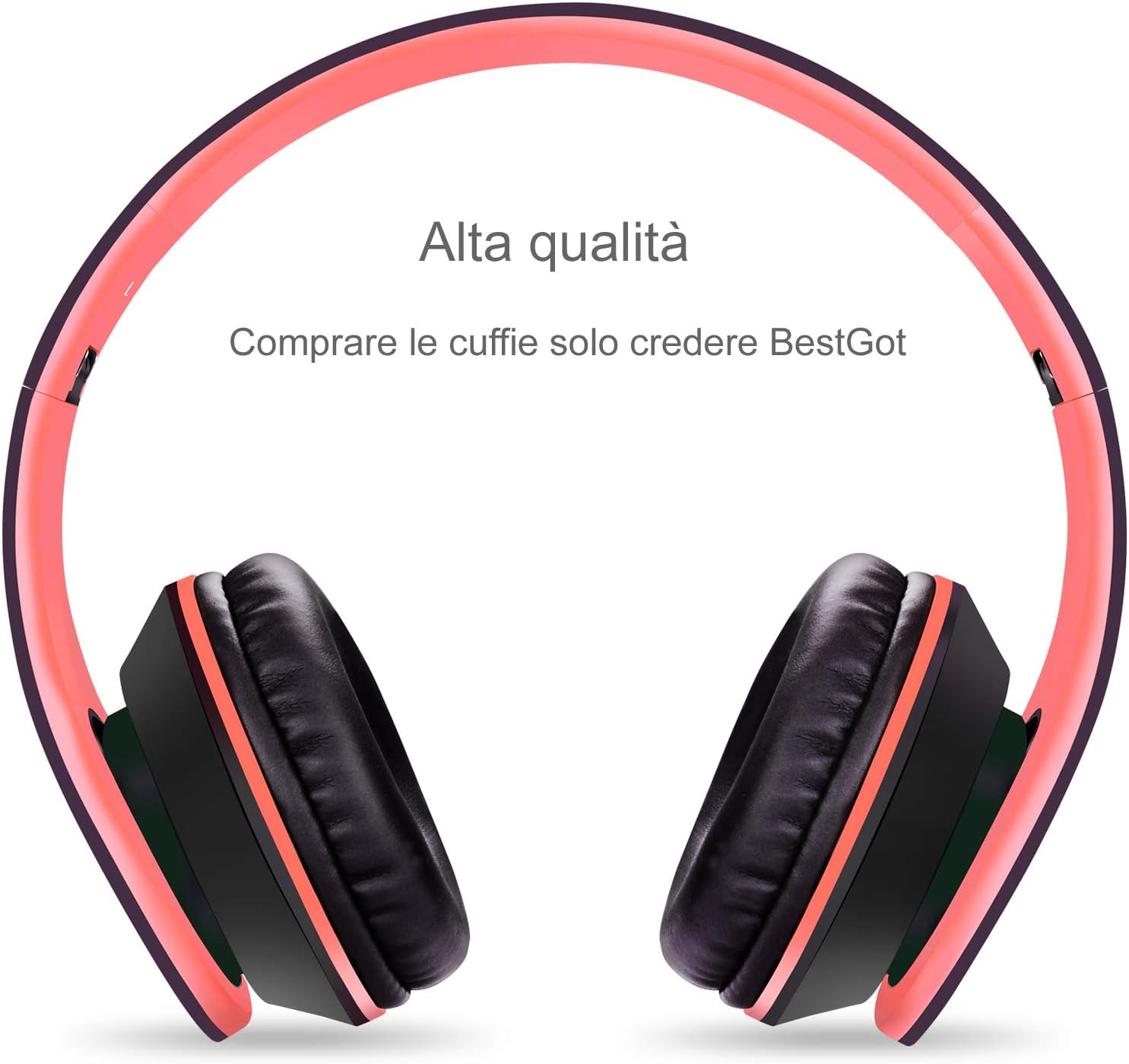 BestGot Kids Headphones for kids boys Wired with Microphone with Detachable 3.5mm Cable (Black/Red) - Image 5