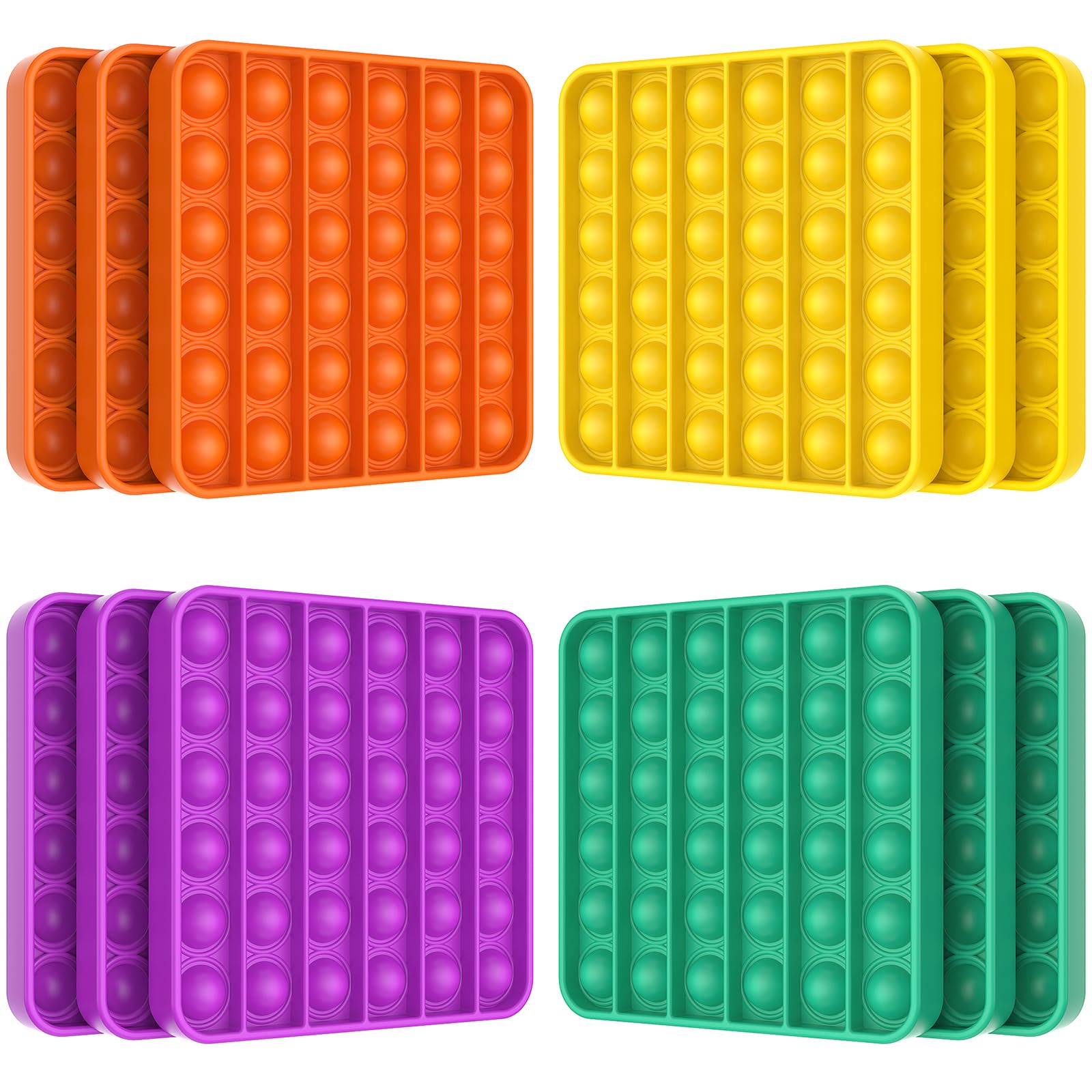 Photo 1 of 12 Pack Fidget Toys,Push Pop Fidget Sensory Toys Set,Stress Relief Gifts for Kids & Adults,Pop Bulk & Party Favors Toddler Toys for Easter Birthday Gifts,Party Supplies,Classroom Prizes