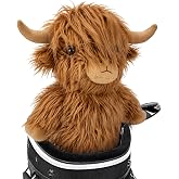 Funny Driver Headcover - Highland Cow Golf Club Cover Animal Headcover | Highland Cattle Golf Headcovers for Driver Must Have Golf Gifts Golf Accessories for Men Women
