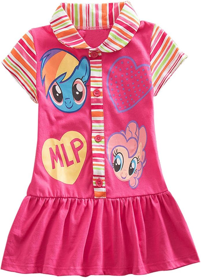 Girls My Little Pony Dress Spring/summer Button Lapel Dress
