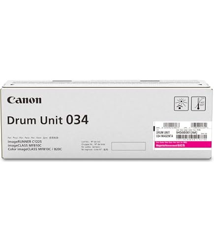 6本セット　Canon DRUM Cartridge Amazon.com: Canon Genuine 034 Yellow Drum Cartridge Compatible