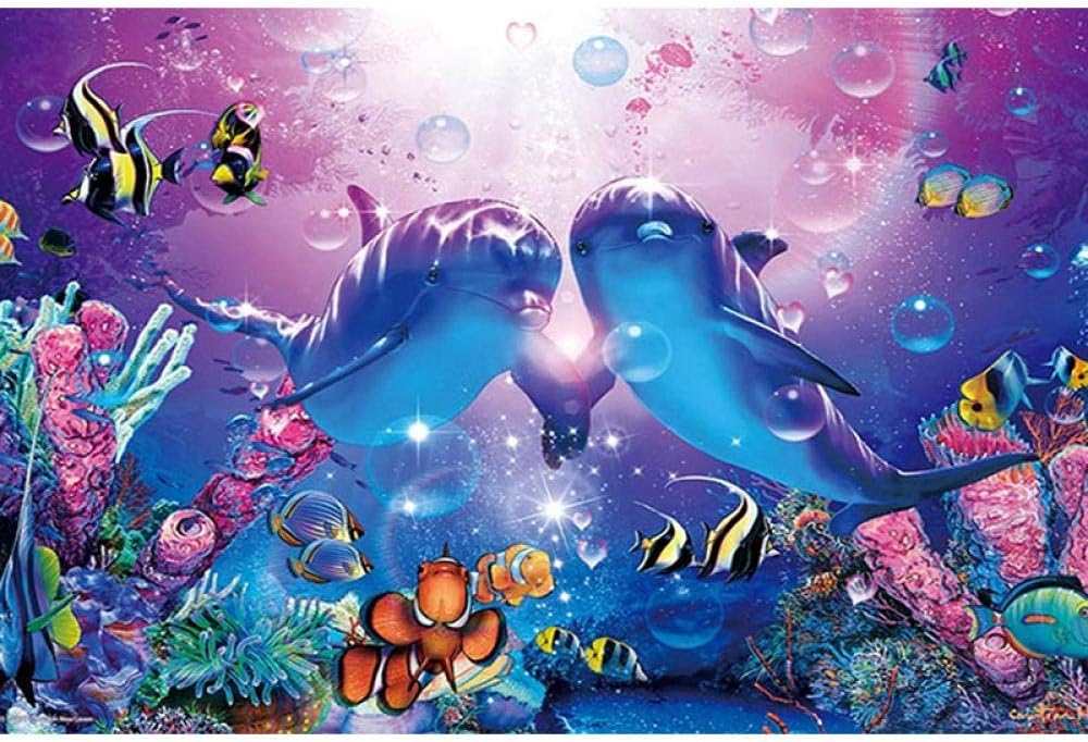 QBTE Jigsaw Puzzle Deep Sea Fish,(Animal dolphin) The Wooden Puzzle 10000 Pieces Jigsaw Puzzles Adult Children S Educational Toys Birthday