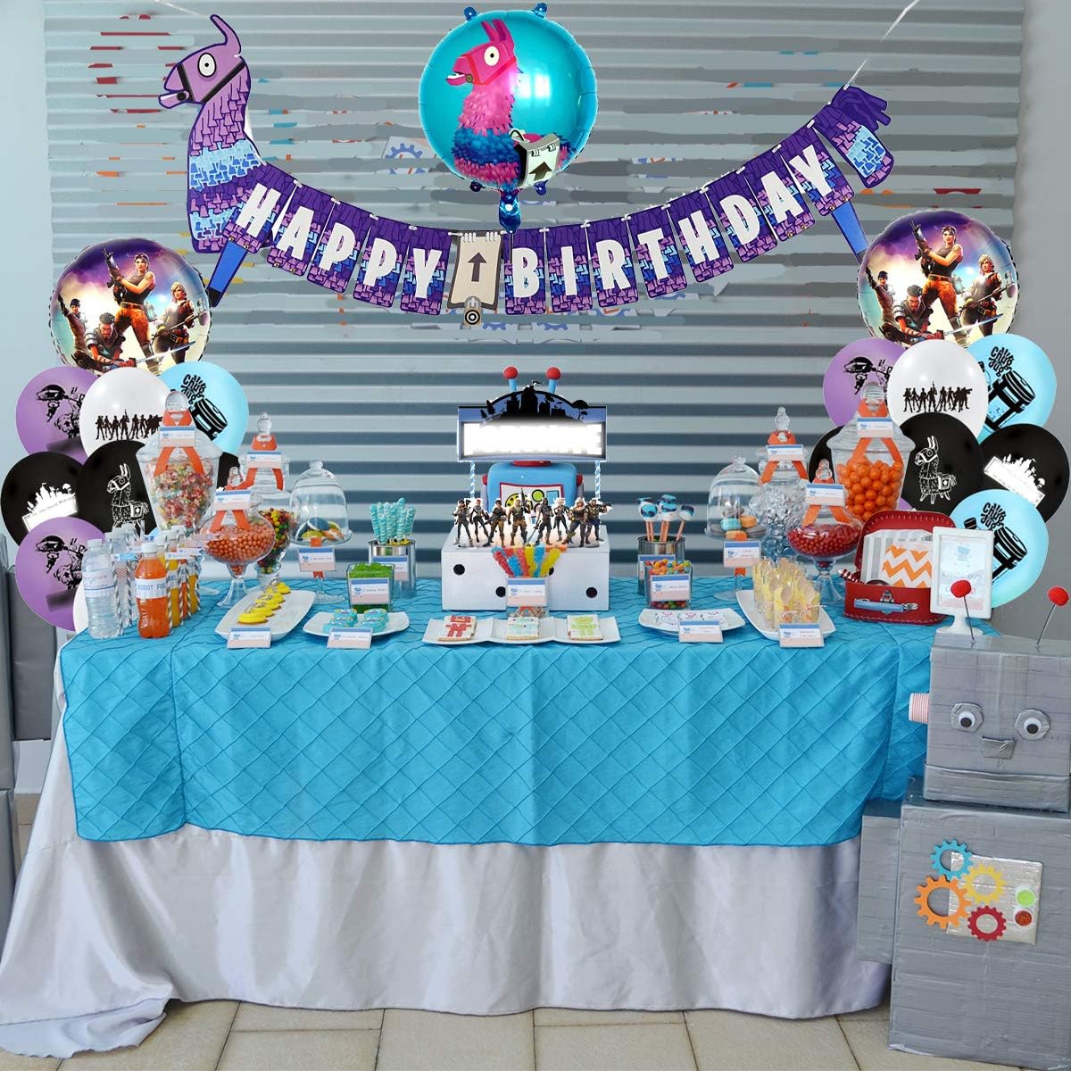 Amazon Blatomy ゲームファン向けの誕生日パーティー用品 Happy Birthday 装飾 ビデオゲームテーマパーティー記念品 ラテックスバルーン フォイル風船 バナー ゲーマー誕生日用ケーキ飾り 風船 バルーン おもちゃ