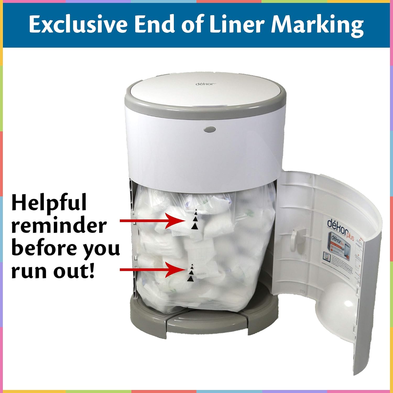 Dékor Classic Diaper Pail Gift Set – White | Comes with Over a Year's Supply Worth of Dékor Refills!: Baby