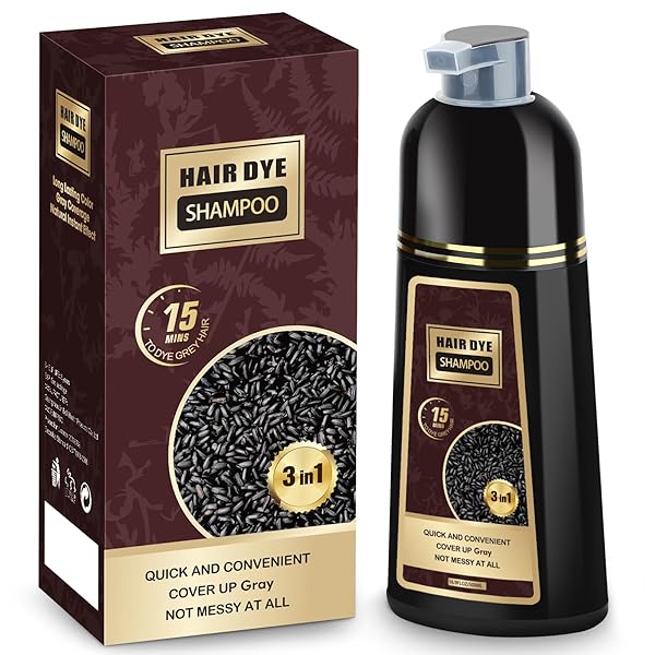 CHESTNUT BROWN HAIR DYE SHAMPOO FOR WOMEN MEN, HAIR COLOR SHAMPOO 16.9 FL OZ