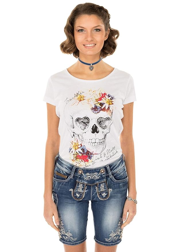 MarJo Trachtenjeans K69 Franziska Bermuda blau