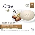 Dove Beauty Bar Gentle Skin Cleanser Moisturizing For Gentle Soft Skin Care Shea Butter More Moisturizing Than Bar Soap 3.75 oz 14 Bars