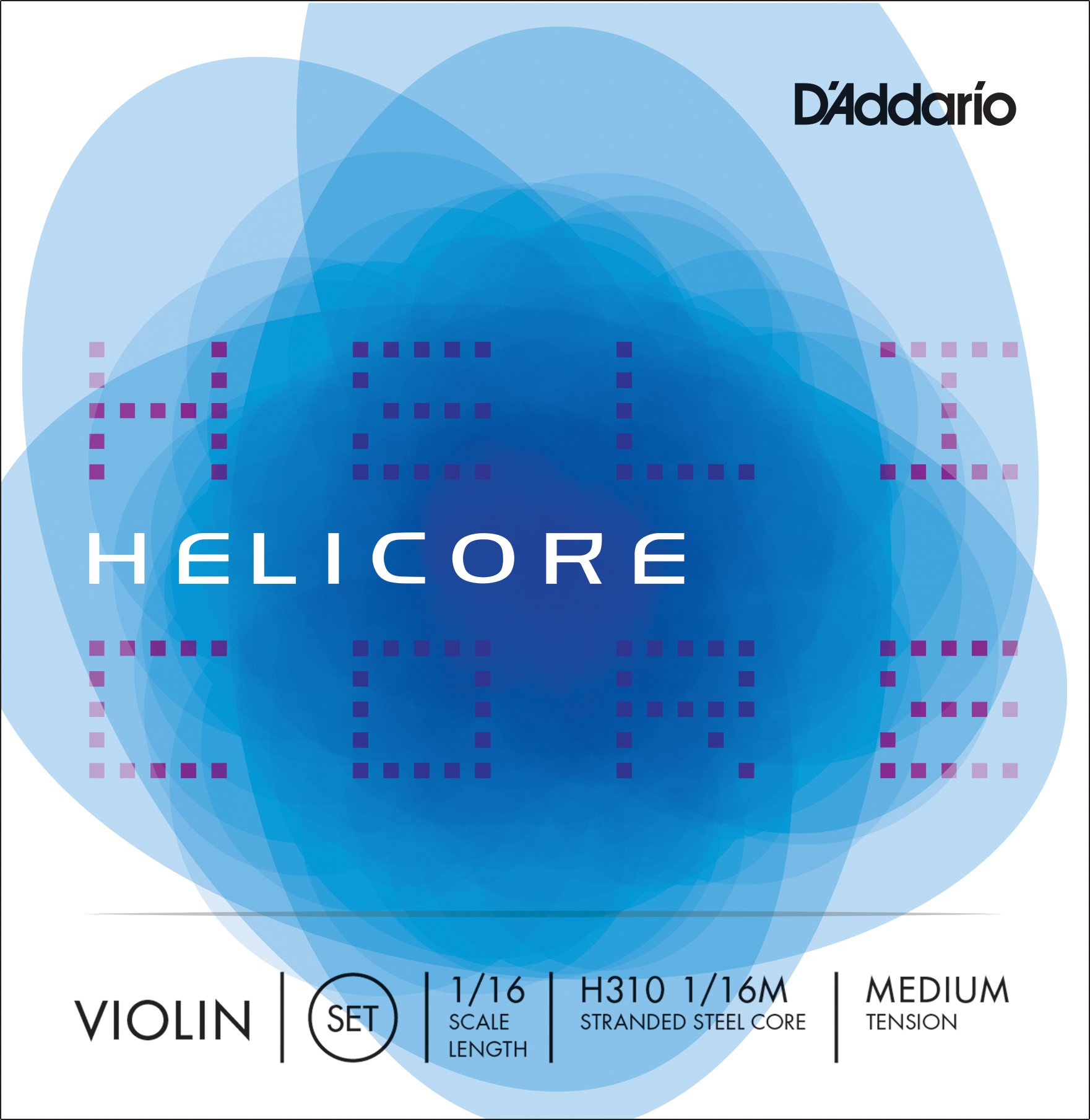 D'Addario Helicore Violin String Set, 1/16 Scale, Medium Tension