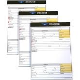 Crystal Pilot VFR-IFR Flight Notepad, Pilot Kneeboard Accessory (3 Pack) | Organized VFR IFR Flight Notepads, Aviation Accessory for Flight Bag &amp; Travel, Fits Most Kneeboards