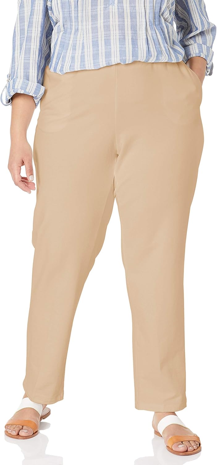 Ruby Rd. Women's Petite Pull-on Stretch French Terry Pants at  Women’s Clothing store