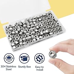 Vifmy 110 Pack 1/4"-20 Inch Lock Nuts,304