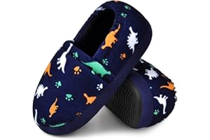 FUPPIA Kids Slippers Boys House shoes Anti Skid Bedroom Dinosaur