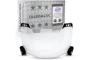CHARISMATIC Clear Football Visor - Football Visors for Helmet - Football Helmet Visor Fits Adult & Youth Football Helmets - Anti-Fog, Scratch Resistant Clear Visor Football Face Shield