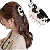Cow Print Stuff, Hapdo Cow Hair Clips Gifts for Women, Cute, Acetate Funny Farm Animal Hair Claw Clip Western Hair Accessories
