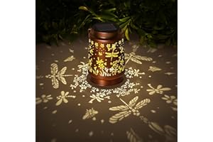 KAAKUUKI Dragonfly Solar Lanterns Outdoor Waterproof Garden Decor, Metal LED Garden Light,for Yard, Patio, Lawn, Tabletop, Pathway, Landscape,Walkway, Terrace, Balcony…
