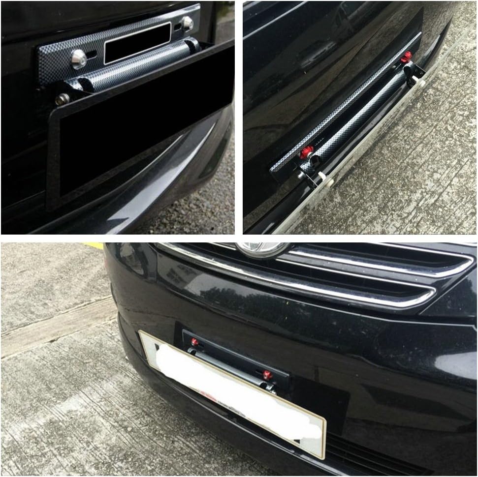 Car License Plate Frame Holder Carbon Fiber Racing Number Plate Holder