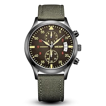 Megir Herren Military Chronograph Sport Kalenderuhr