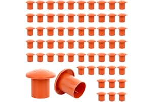 Noliven 250 Pcs Plastic Mushroom End Caps, 10-30MM Rebar Caps Safety Protection Caps, for High-Efficiency Construction Indust