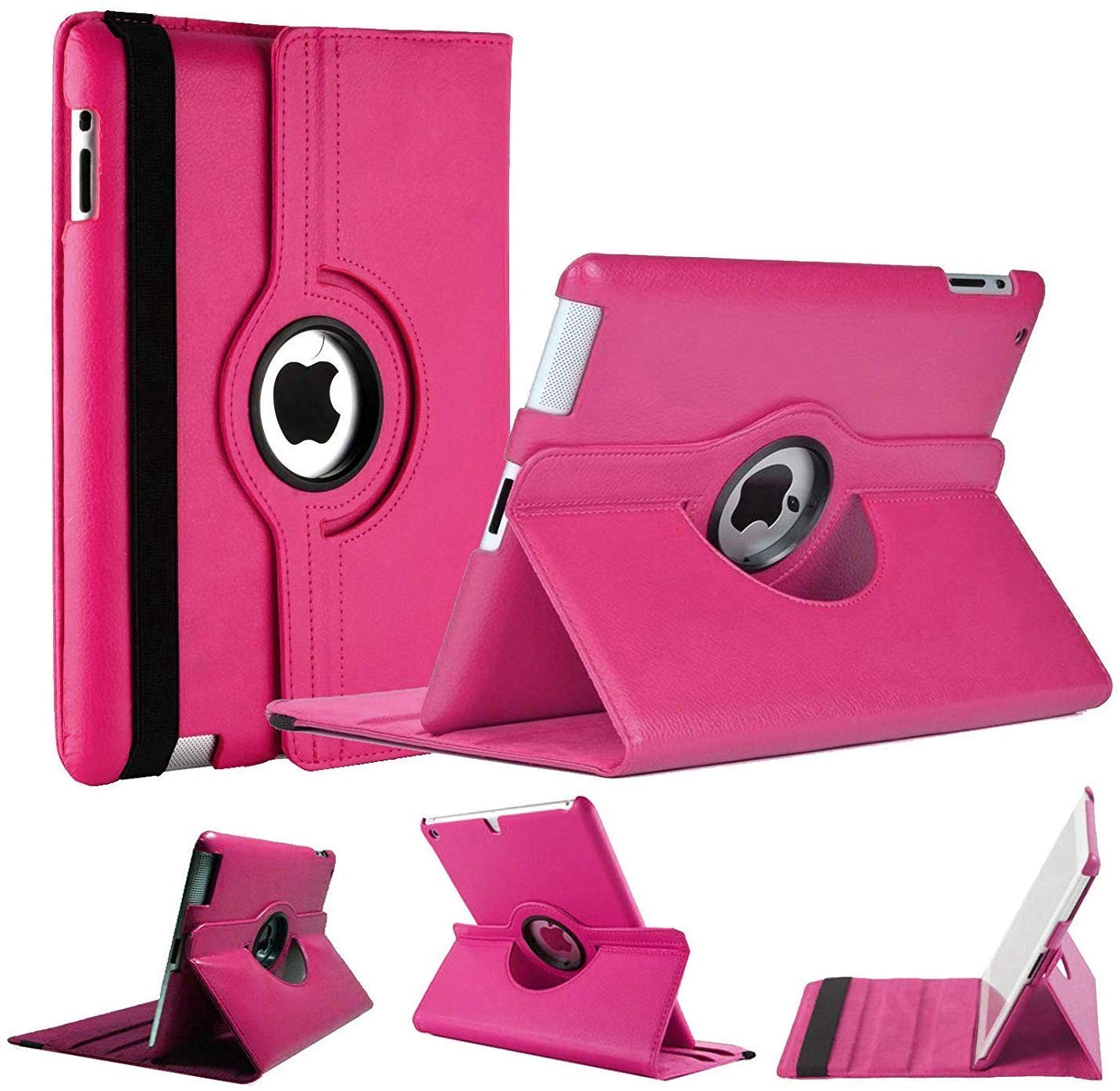 World biz Rotating Case for iPad Mini 5 Mini 4, iPad Mini5 (2019) iPad Mini4 (2015) 360 Degree Rotation Stand Shockproof Protective Cover With Auto Sleep Wake Function (Pink)
