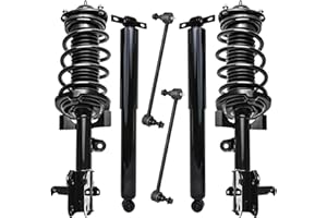 Detroit Axle - FWD Front 6pc Struts Kit for 13-17 Honda Odyssey, Struts with Coil Spring Sway Bars Rear Shock Absorbers 2013 2014 2015 2016 2017 Replacement Suspension